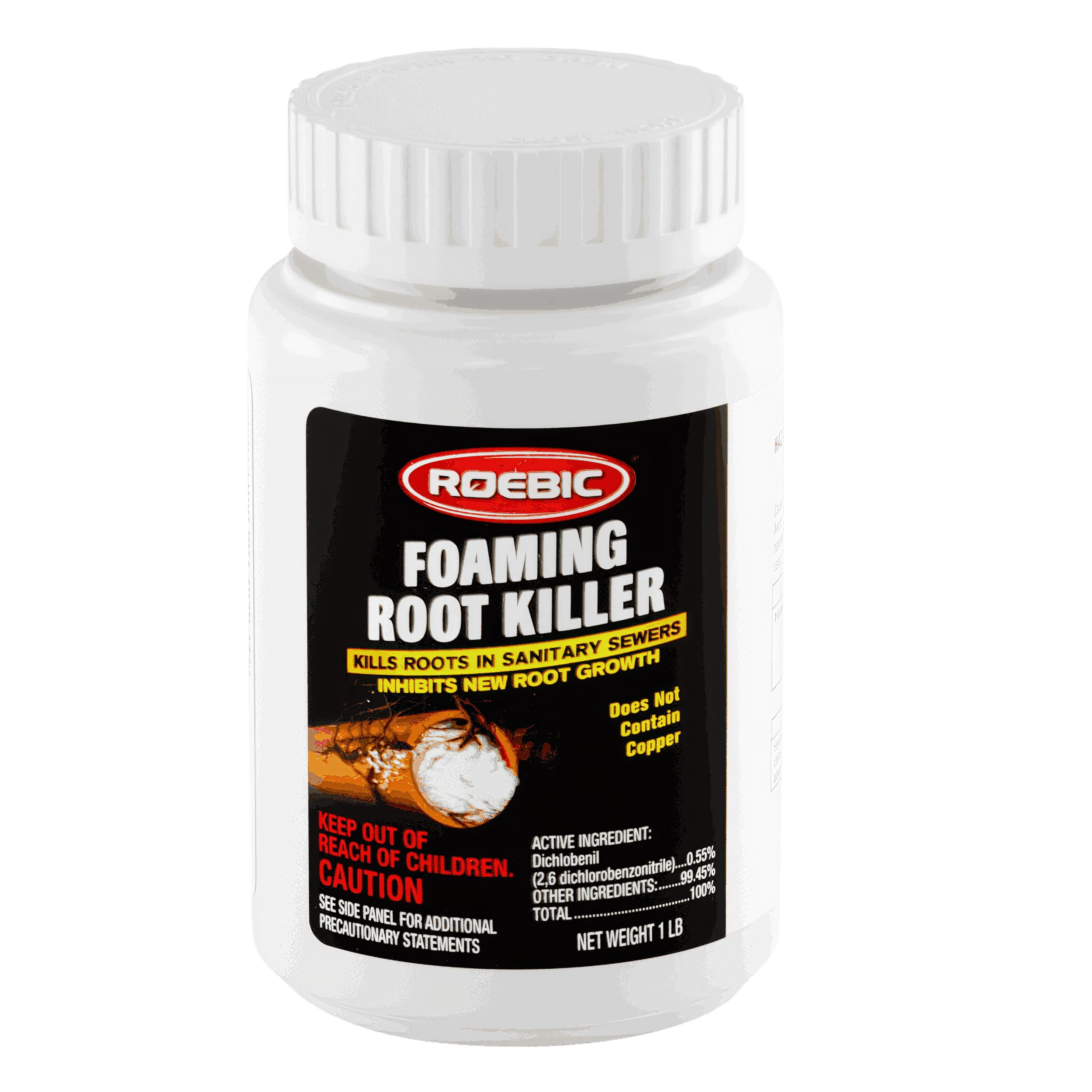 Roebic FRK Foaming Tree Root Killer for Sewer Lines, 1 lb | Foaming Tree Root Ki
