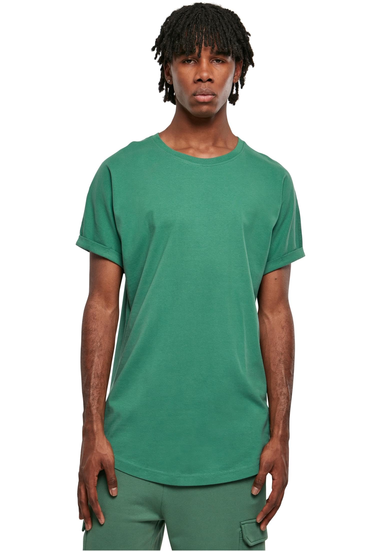 URBAN CLASSICS Men's Short Sleeve T-Shirt Long Tee Relaxed Look Cotton Round Nec