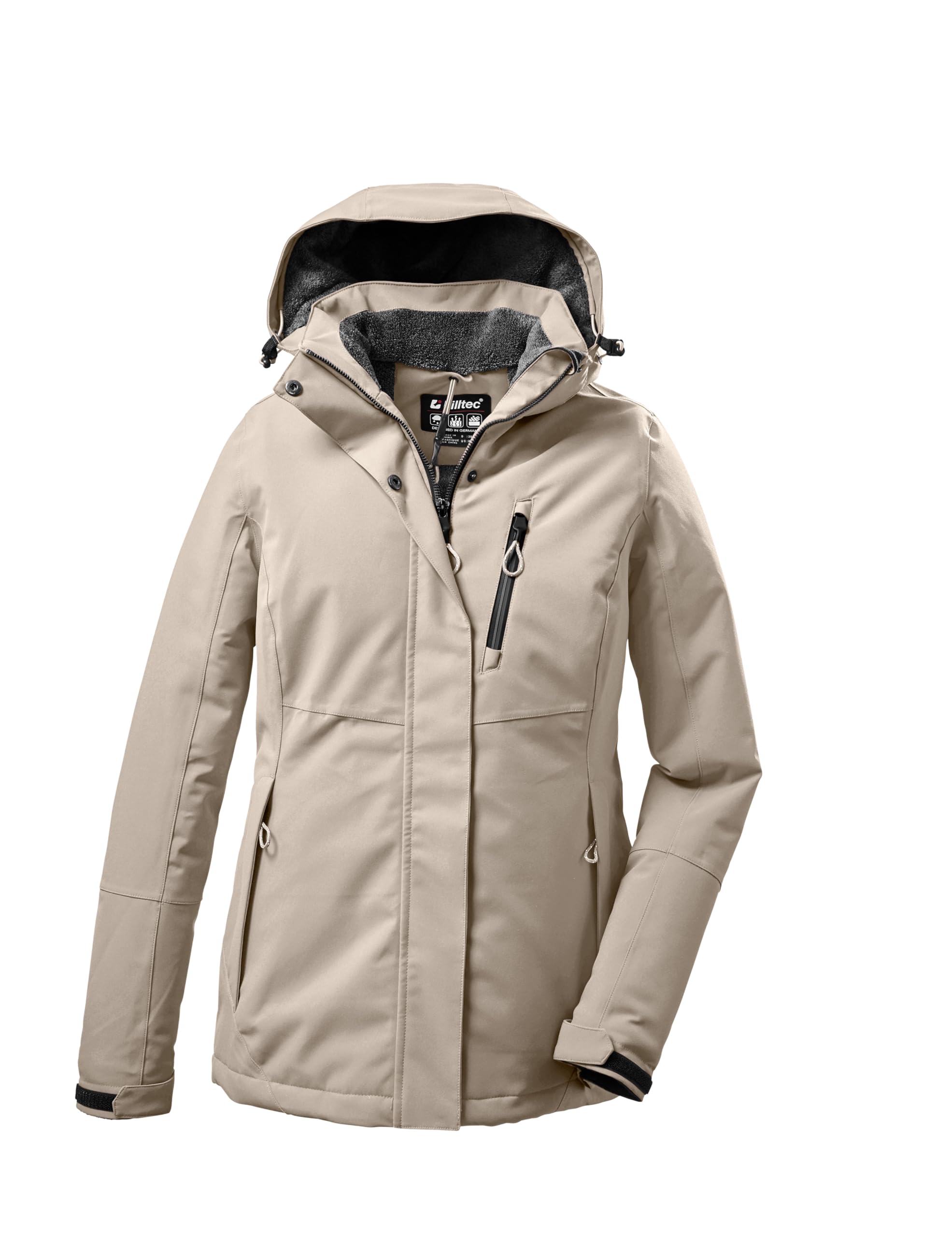killtec Women's Functional jacket/winter jacket with zip hood KOW 140 WMN JCKT, 