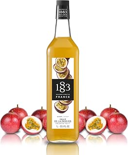 Maison Routin 1883 Passion Fruit Syrup, Pet Bottle 1000 Milliliter