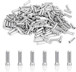 20Pcs Bike Brake Cable End Caps, Aluminum Alloy Bike Cable End Crimps | Bike Brake Cable Caps, Easy to Install, Seal the Tips Securely, for Mountain Bicycle & Road Bike Brake and Shift Cables