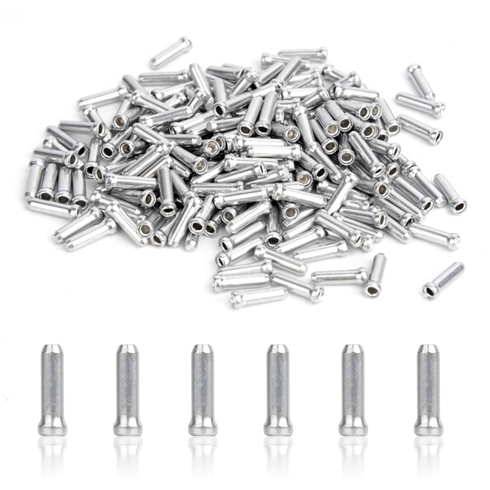 20Pcs Bike Brake Cable End Caps, Aluminum Alloy Bike Cable End Crimps | Bike Bra