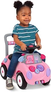 Radio Flyer Creativity Car, Toddler Ride On Toys, for Toddlers 1-3 | 3-in-1 Push Walker Ride On Rocket with 17 Sensory Activities, Anti-Tip Feature, Horn and Gears, 42 lb Capacity