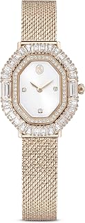 Swarovski Matrix Tennis Crystal Chrono Watch Collection, Swiss Made, Calf-Skin Leather Strap
