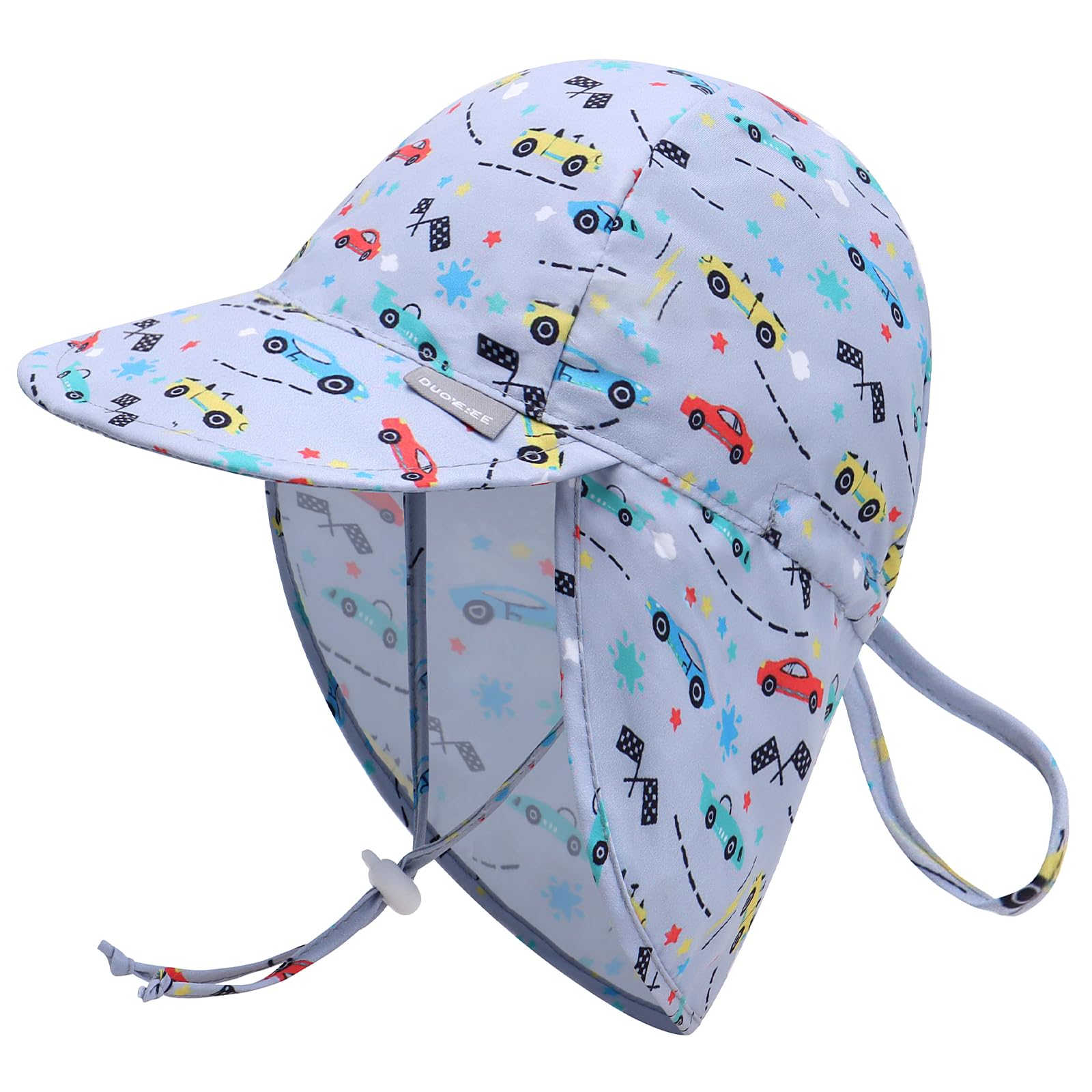 Duoyeree Baby Sun Protection Hat with Neck Flap UPF 50+ Polyester Hat 0-5T
