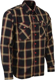 Milwaukee Leather Men’s Casual Cotton Flannel Plaid Long Sleeve Button Down Cotton Shirts