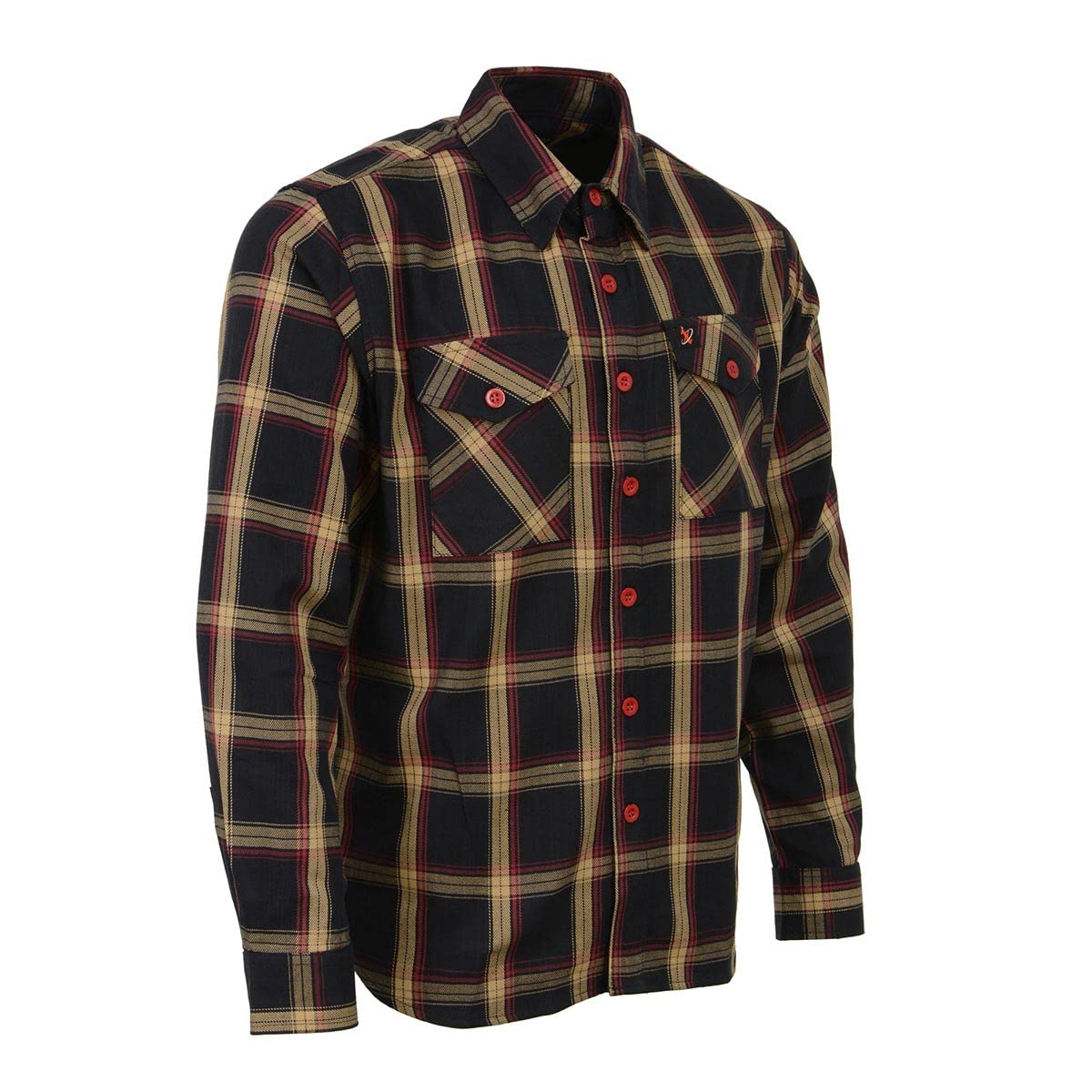 Milwaukee Leather Men’s Casual Cotton Flannel Plaid Long Sleeve Button Down Cott