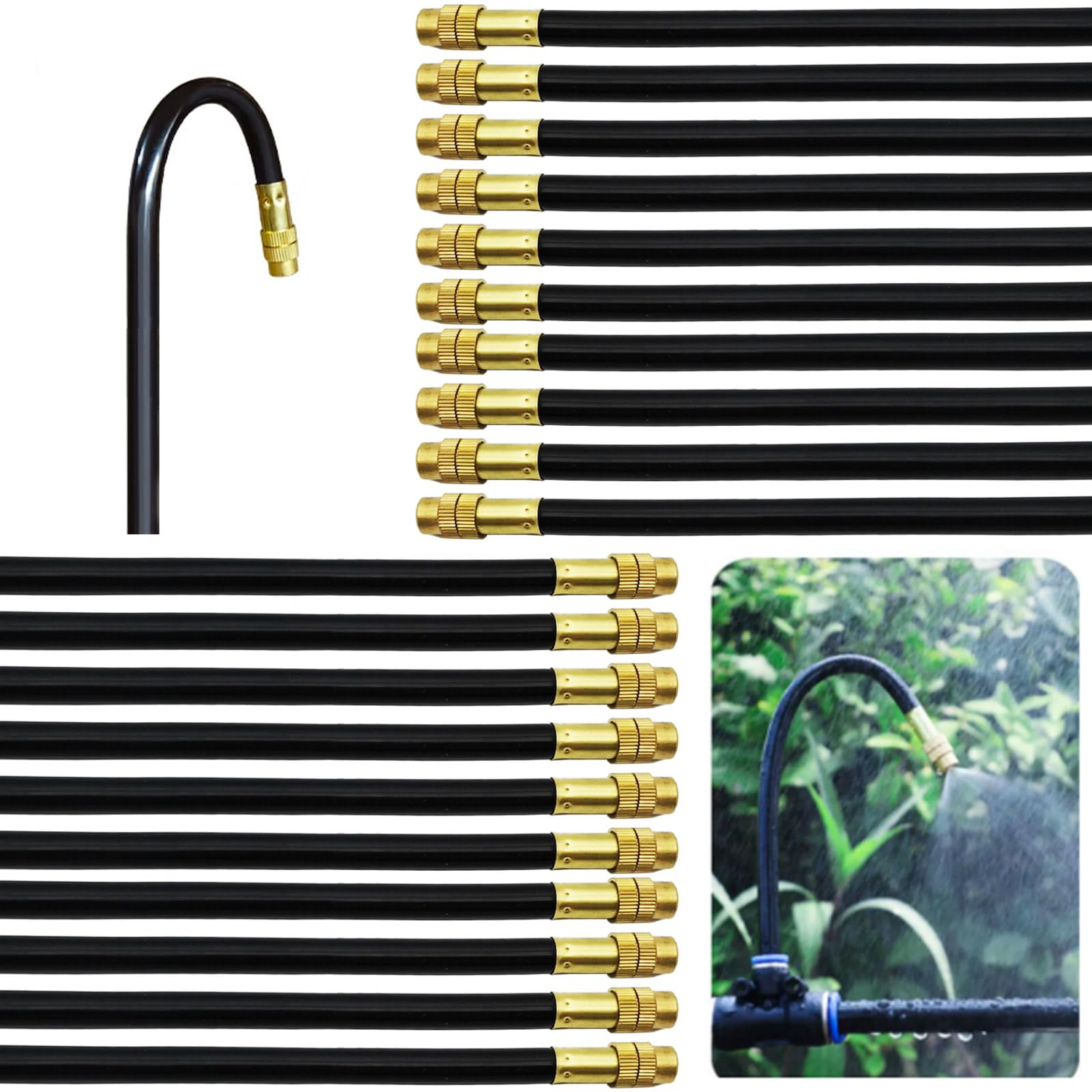 Atomizing Sprinkler, Dujelixa Universal Nozzle Adjust Spray/Dripping/Closing wit
