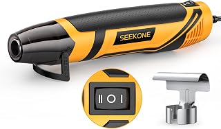 SEEKONE 350W Mini Heat Gun with 2-Temp Settings 450℃ & 260℃ for Crafting | Heat Up to 450℃, PA6+30GF Material, Lightweight 380g, Overheat Protection with a Reflector Nozzle for Shrink Tubing