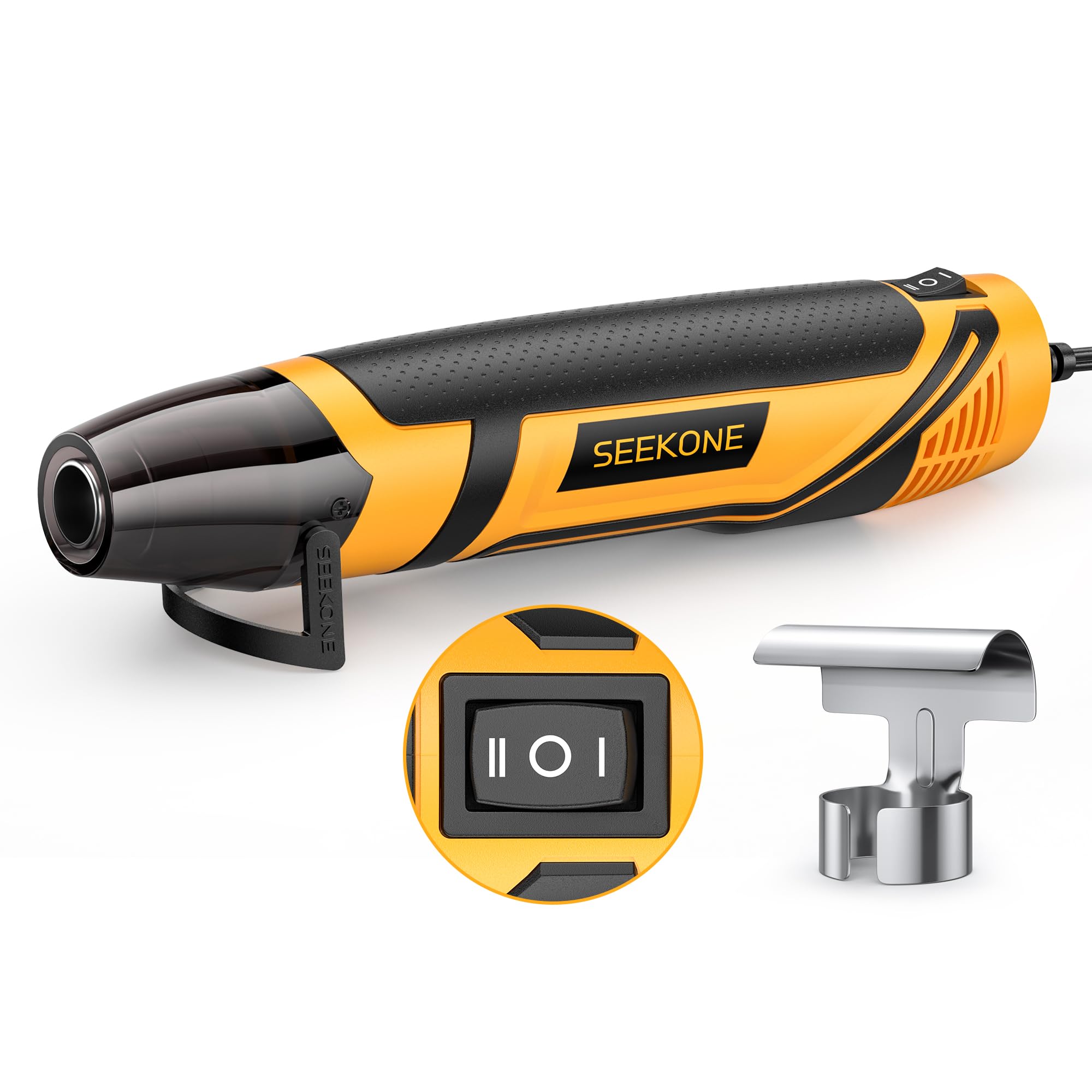 SEEKONE 350W Mini Heat Gun with 2-Temp Settings 450℃ & 260℃ for Crafting | Heat 