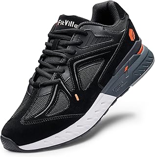 FitVille Extra Wide Walking Shoes for Men Wide Width Sneakers for Flat Feet Plantar Fasciitis Heel Pain Relief - Rebound Core