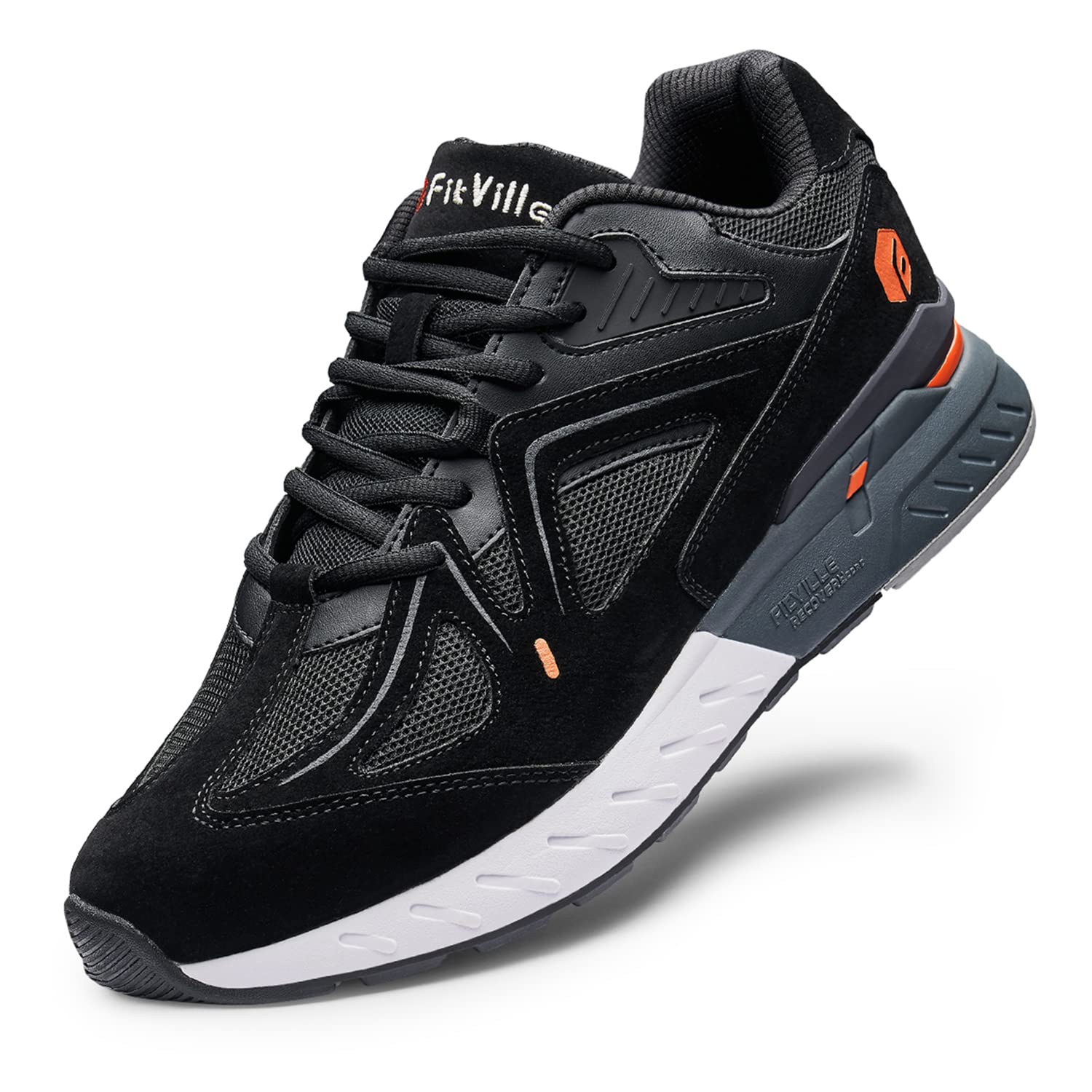 FitVille Extra Wide Walking Shoes for Men Wide Width Sneakers for Flat Feet Plan