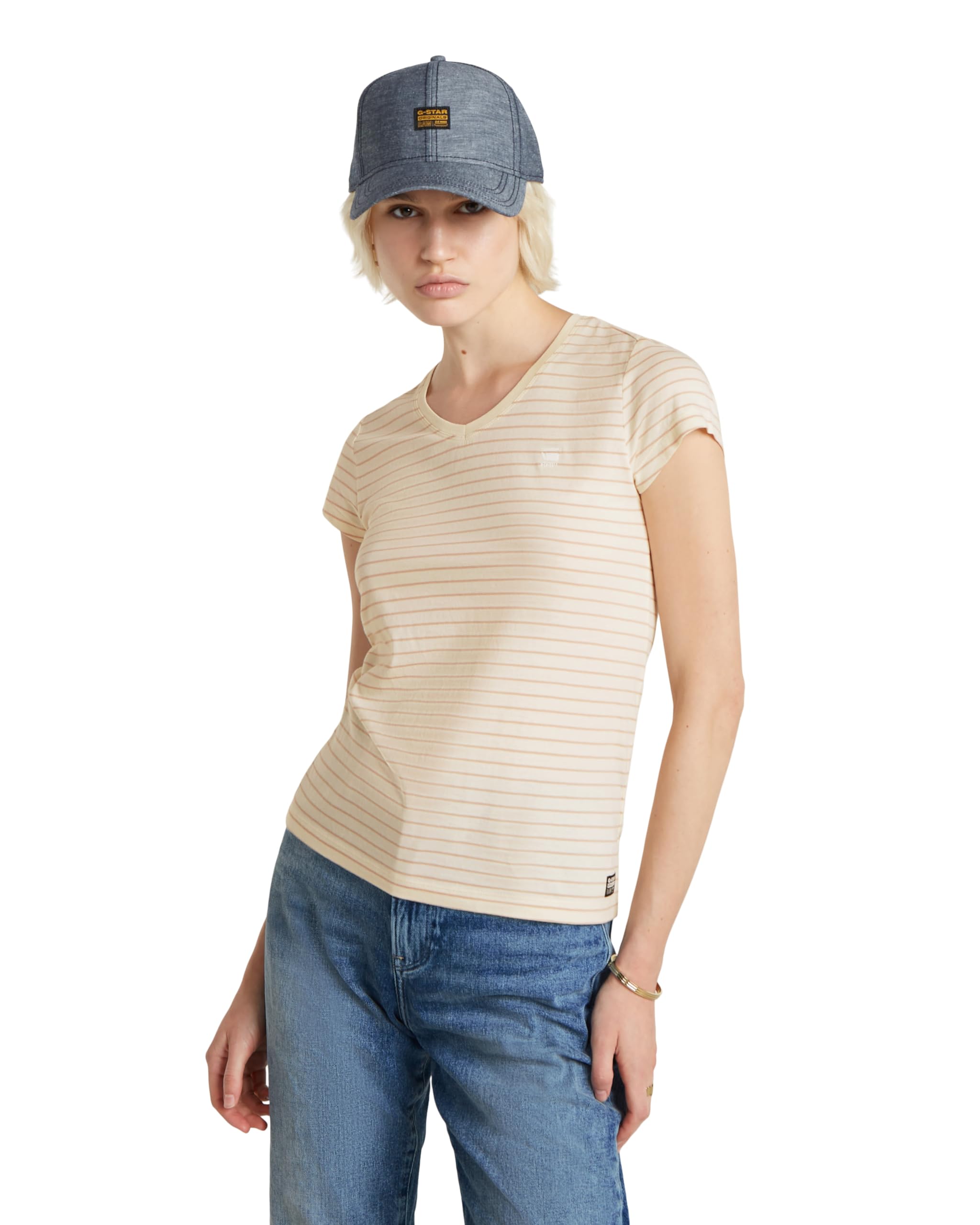 G-Star Eyben Women's Slim V-Neck Top 2.0 T-Shirt (Pack of 1)