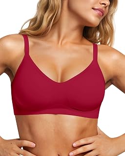 Vertvie Women's Sports Bra without Underwire Comfortable Push Up Bra Without Underwire Microfibre for Daily Yoga