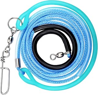 Downrigger Weight Snubber for Downrigger Boom with Snubber 60 Inch, Snubbers for Trolling, Fishing Down Rigger Parts Accessories, Saltwater Freshwater Trolling Fishing, Blue