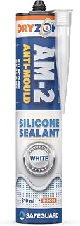 Dryzone Silicone Sealant White Anti Mould 310ml - Premium Sanitary-Grade