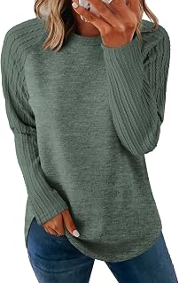 SAMPEEL Felpa da donna a maniche lunghe maglioni girocollo abiti moda autunno 2025 top a tunica alla moda taglie forti