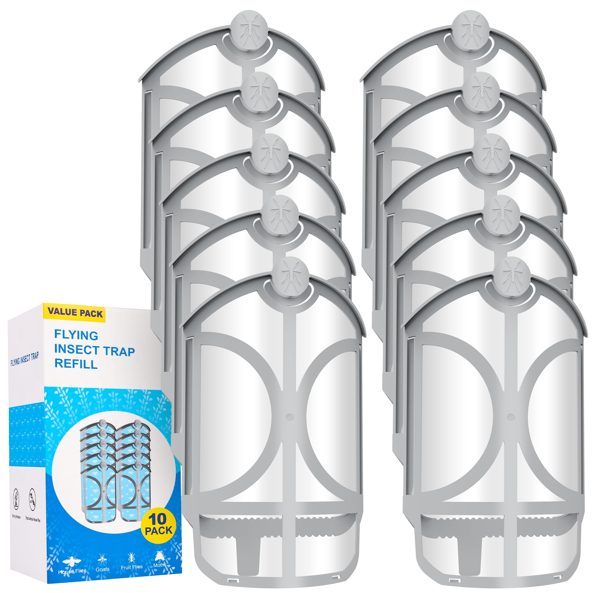 10 Pack Flying Trap Refills Compatible with Flying Insect Trap Refill | Insect R