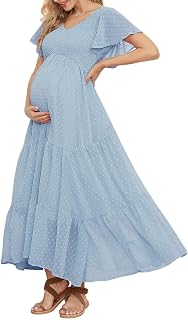 guruixu Swiss Dot Maternity Dress - Smok Design