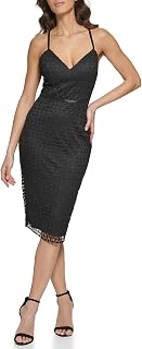 Guess Women's Textured Tank Top with Neckline Cocktail Dress