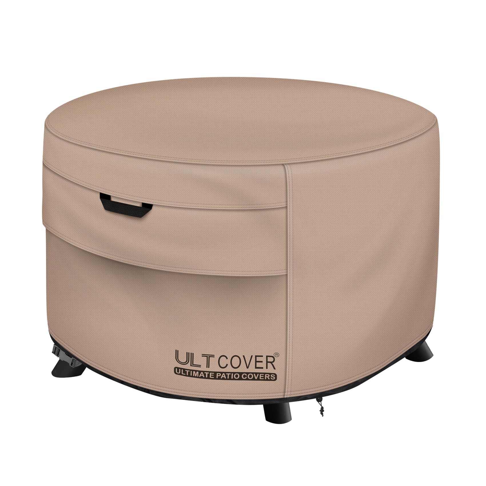 ULTCOVER Waterproof Round Patio Fire Pit Table Cover 36 inch | Heavy Duty 600D P