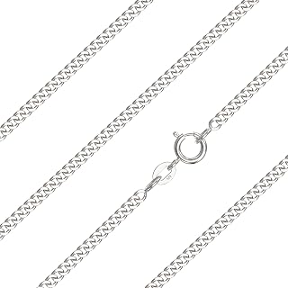 Aeon 925 Sterling Silver Necklace, 0.7 – 2mm, 16 – 30" Chains | For Layered Looks, Gifts or Pendant Replacement