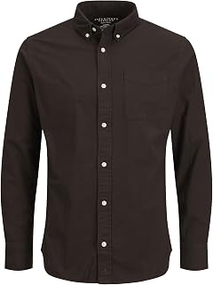 JACK & JONES Men's Shirt Long Sleeve with Collars Slim Fit Casual Top Wear