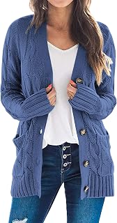 PreTTYGARDEN - Women's Long Sleeve Button Down Cardigan with Pockets