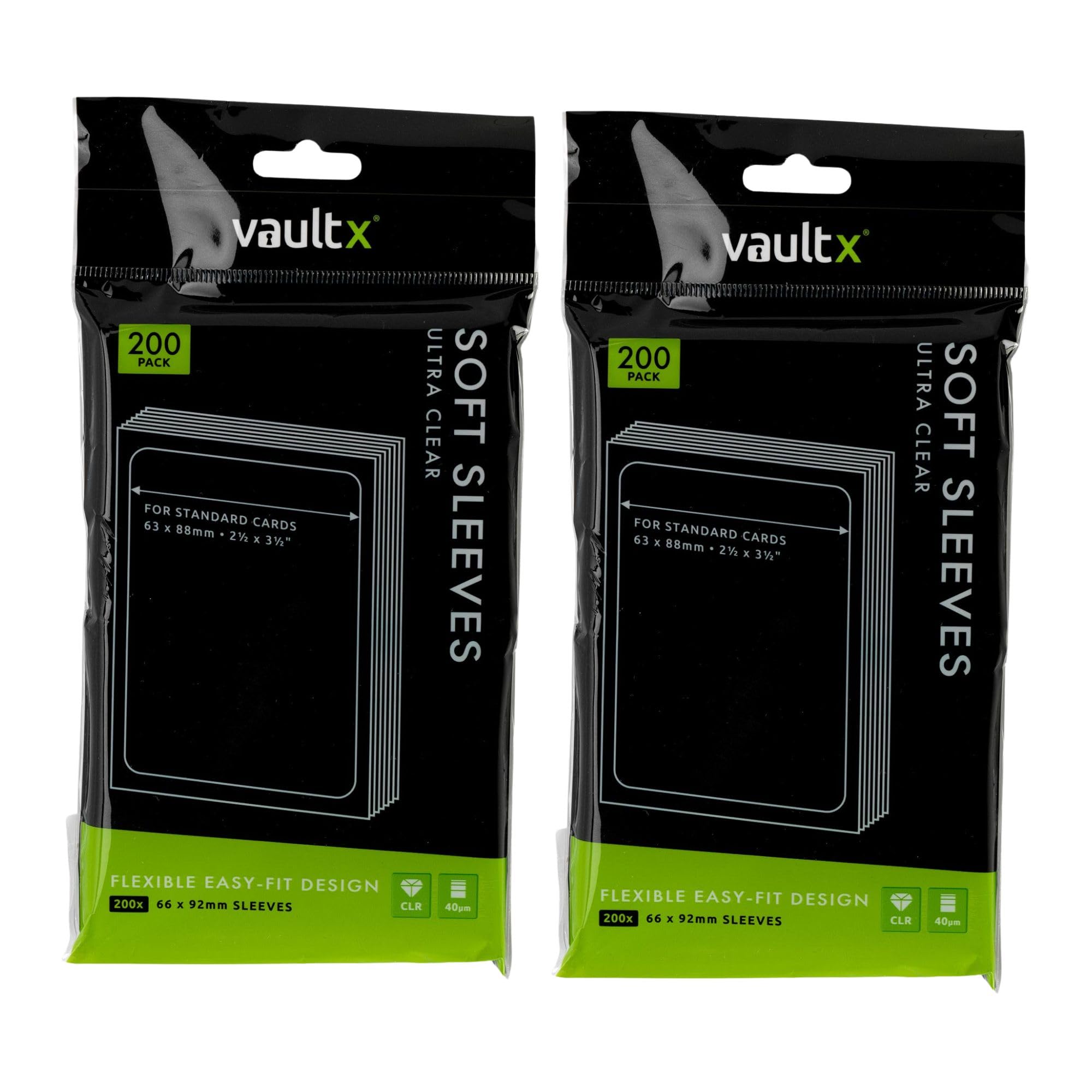 Vault X Soft Penny Sleeves (400 Pack) Clear for Trading Cards TCG | Fits standar