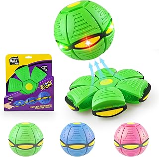 Magic Bouncing Ball 6-Light Dual Form – Pop up, Meta Ball Metaball Transforming Design – Flying Saucer Bouncy – Interactive Bouncing Balls Perfect for Halloween Pack