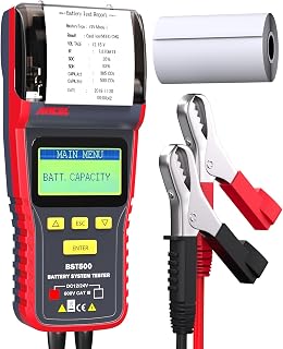 ANCEL BST500 Battery Tester with Printer, 12V 24V Car Battery Load Tester Automotive, 99% Accuracy Auto Battery Analyzer Tester, Cranking Charging System Test Tool for Car Heavy Duty Truck SUV ATV RV