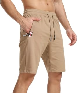 Tansozer Mens Gym Shorts Summer Sports Shorts Zip Pockets