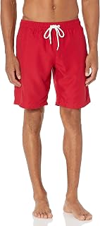 Amazon Essentials Men's Swimming Shorts Long Swimming Trunks 23 cm with Mesh Lining Pockets and Drawstring Closure