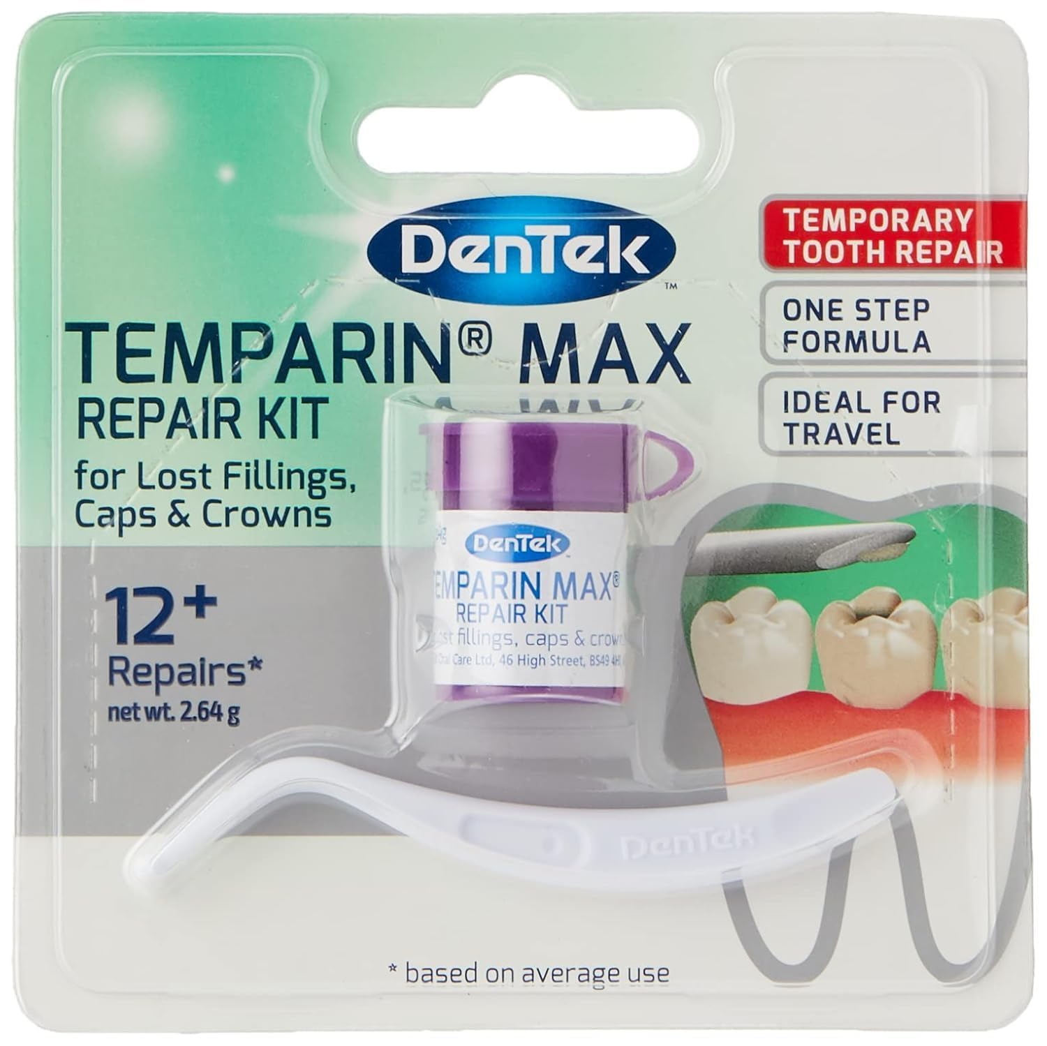 DenTek Temparin Max Advanced Dental Repair Kit, 13+ Repairs