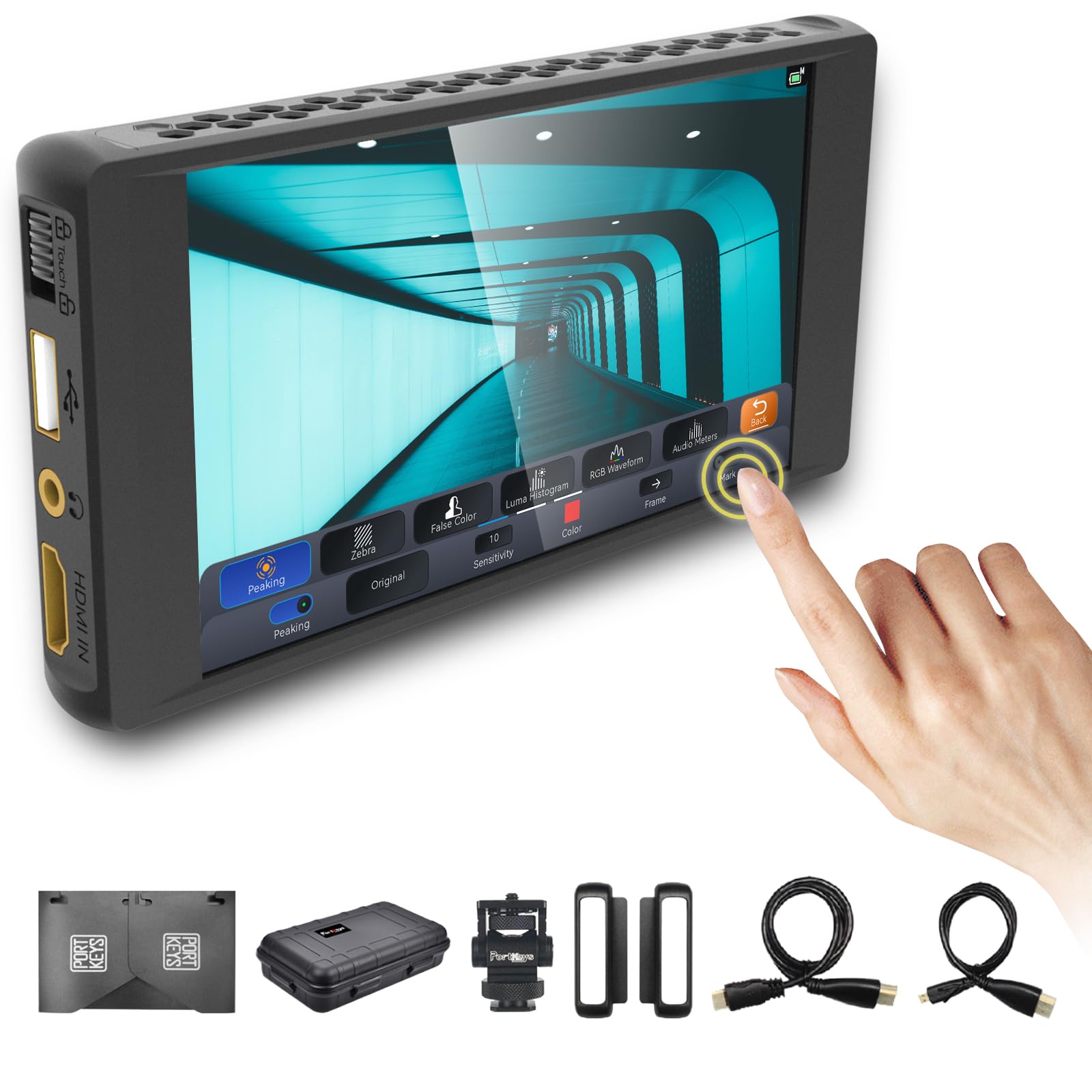 Portkeys PT6 Camera Field Monitor 5.2" 600nit Touchscreen Camera Monitor Vertica