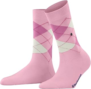 Burlington woman covent garden socks breathable sustainable eco friendly cotton thin flat seam toe area argyle pattern one size gift idea 1 pair