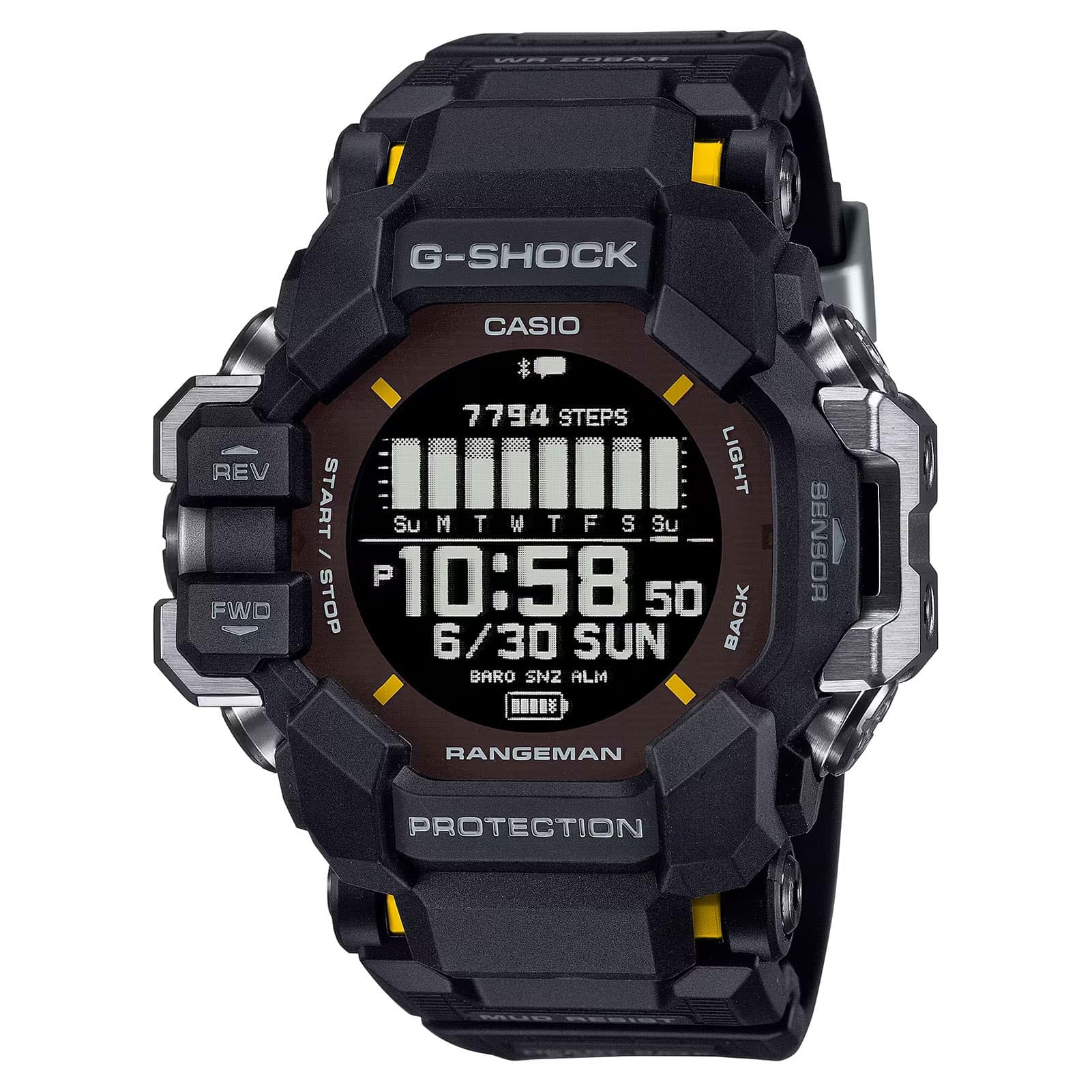 G-Shock Casio Master of G Land Rangeman Connected Black Resin Watch - GPRH1000-1