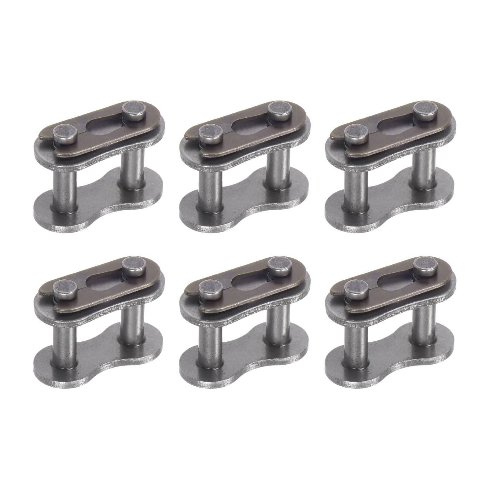 uxcell 6Pcs #40 Chain Master Connector Link Roller, 1/2" Pitch Carbon Steel, Sta
