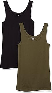 Amazon Essentials Women's Slim Tank Top, Pack of 2