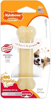 Nylabone Power Chew Original Bone Dog Chew Toy, Original Flavor, X-Small