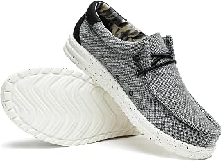 JSWEI Men's Machine-Washable Summer Loafers Lace Up Casual Slip-On Shoes Lightweight Comfortable Soft Sole WalkingTraveling, Beach, Gifts for Men Shoes Loafers Stretch