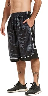 HQUEC Men's 12" Athletic Shorts Long Basketball Workout Shorts Below Knee Loose-Fit with Pockets