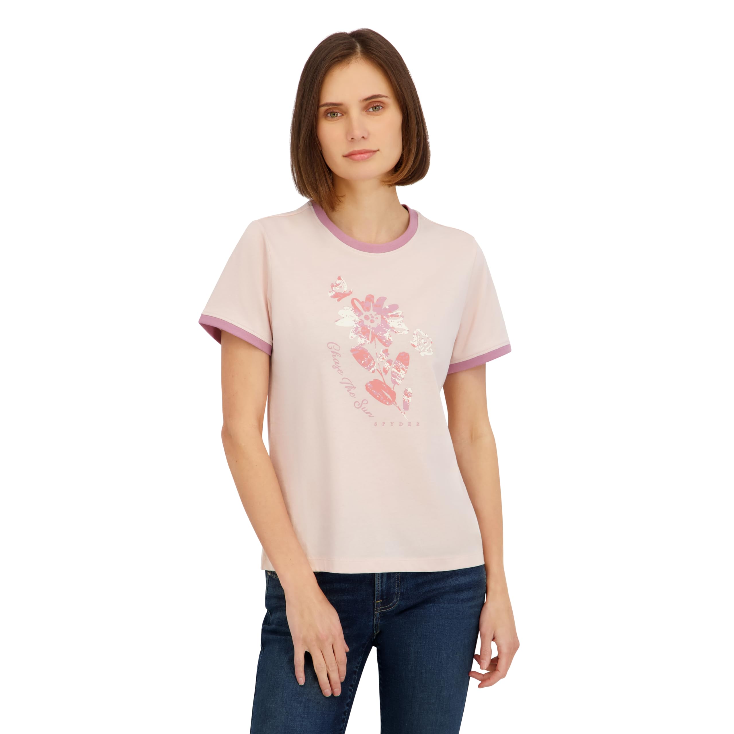 Spyder Women's Chase The Sun Floral Short Sleeve T-Shirt