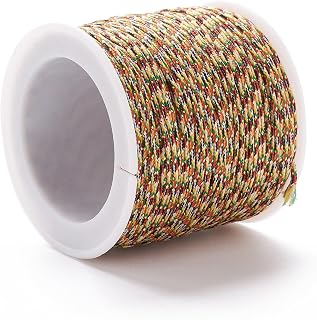 100 Yards 0.8mm Nylon Bead Cord Chinese Knotting Cords Rattle Tail Macrame Yarn Bead Thread for Jewelry Making Friendship Bracelets DIY Craft Items