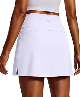 PINSPARK Golf Skirts for Women 16" High Waisted Tennis Skirt with 2 Pockets