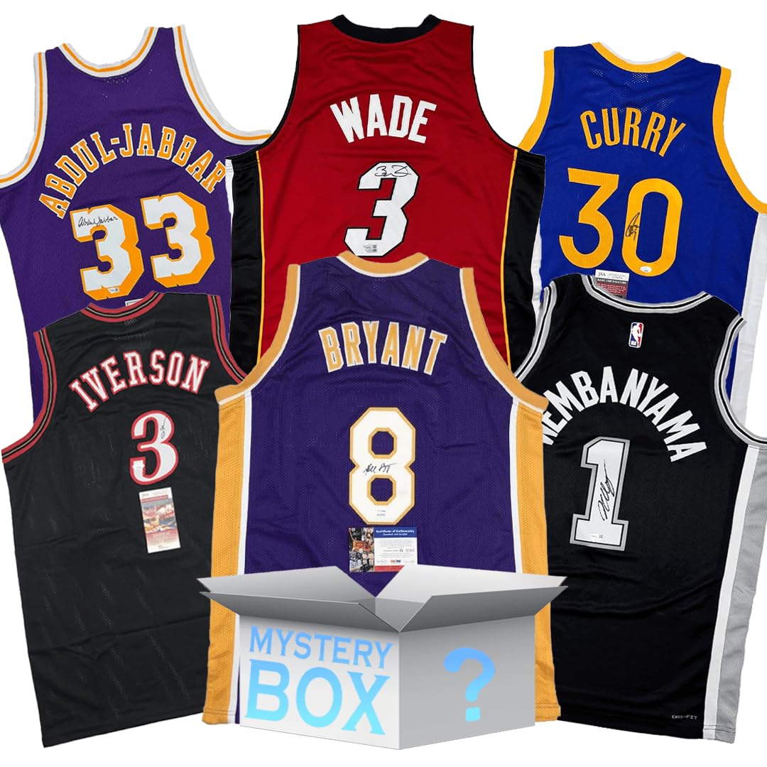 Random Autographed/Signed Basketball Jersey Mystery Box with PSA JSA or Beckett 
