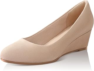 Ankis Women's Wedge Heels 2 Inch Closed Toe Dress Pumps