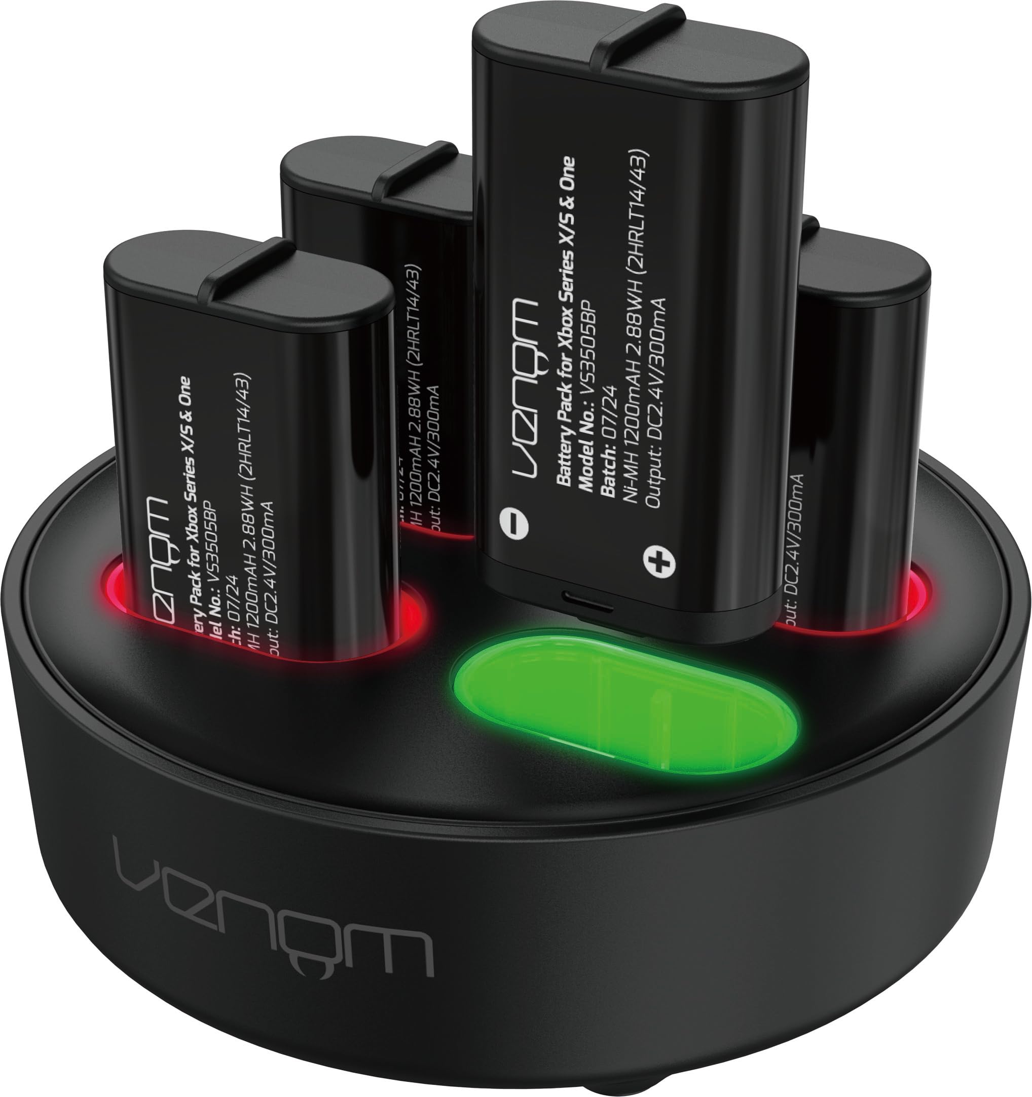 Venom Rechargeable Battery 4 Pack with Charging Dock, 1200mAh, Xbox | xbox recha