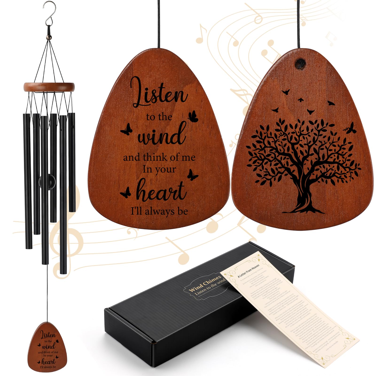 PRSTENLY 26 Inch Memorial Wind Chimes for Loss of Loved One, Sympathy Gift Wind 