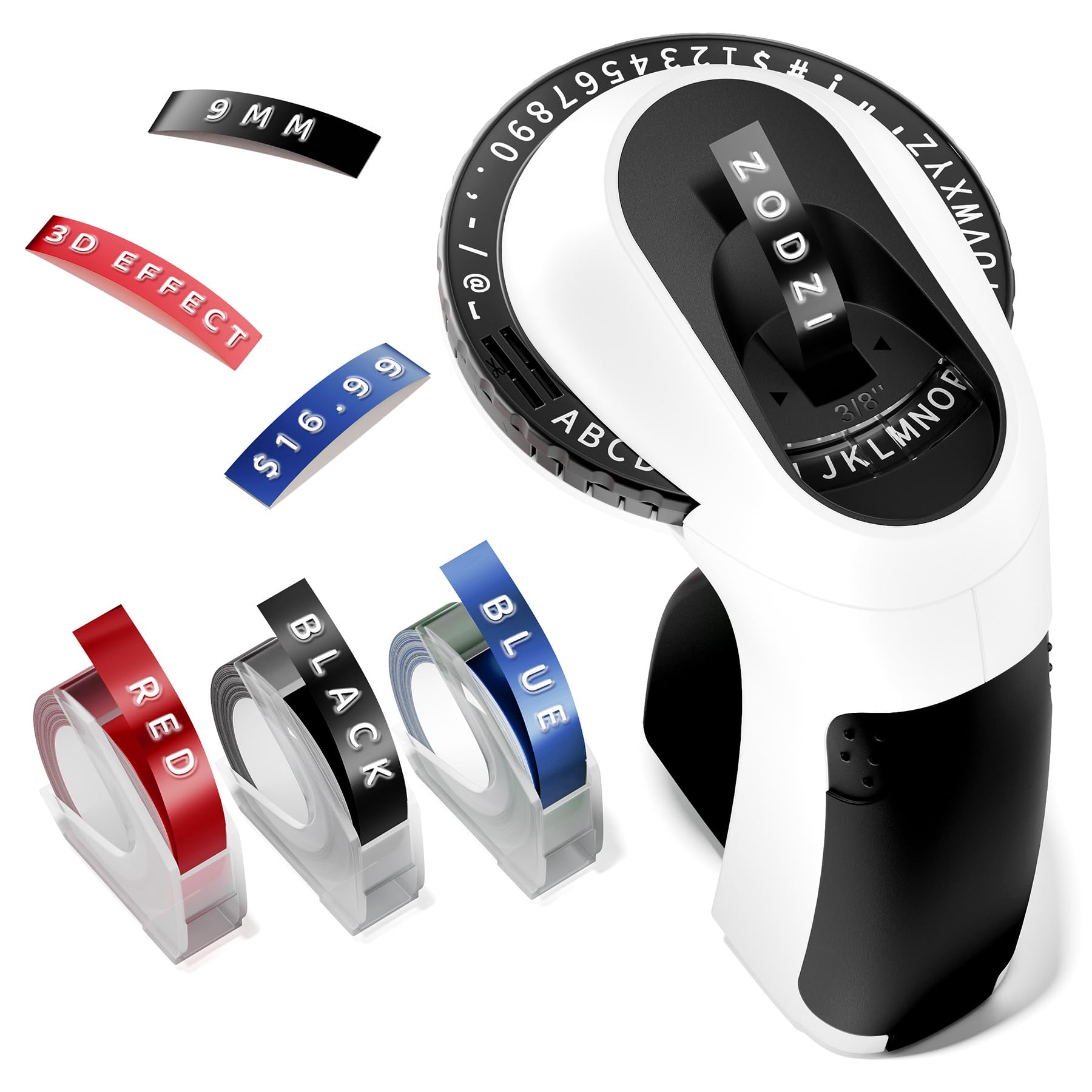 Zodzi Label Maker,Embossing Label Maker,Manual Embossed Label Maker Machine | fo